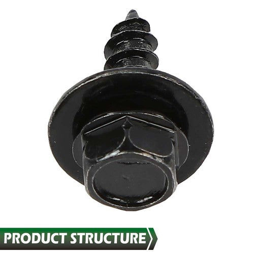 Solid Spare Fit For Toyota Firewall & Splash Shield Screws M6.3 x 20mm Long- 10mm Hex 20pcs
