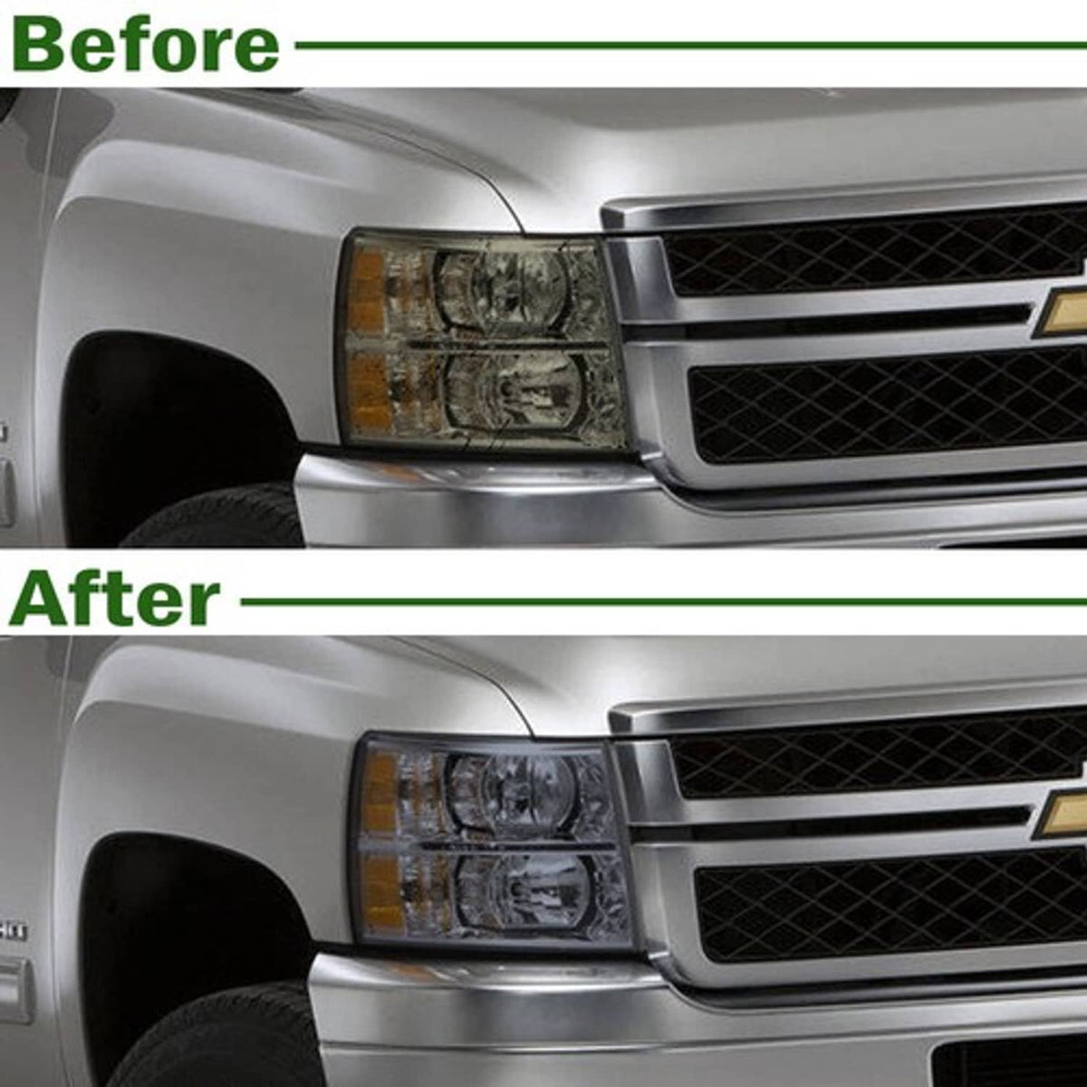 Solid Spare Smoke Lens Headlight Lens Cover Fit For 2007-2014 Chevy Silverado 1500/2500/3500
