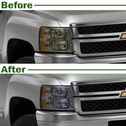 Solid Spare Smoke Lens Headlight Lens Cover Fit For 2007-2014 Chevy Silverado 1500/2500/3500