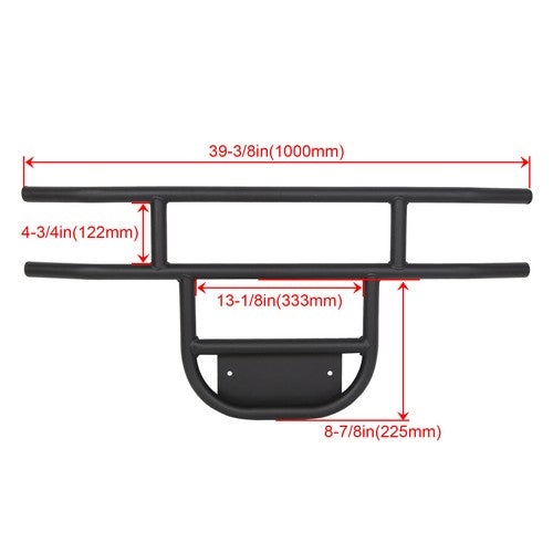 Solid Spare Black Steel Front Bumper Brush Guard For Club Car Golf Cart DS Models 1981-UP