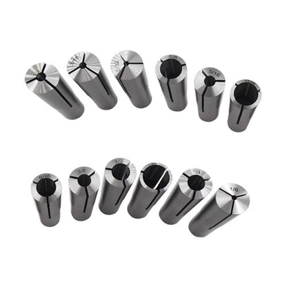 Solid Spare 12 pcs #3 Morse Taper Shank Collets 3MT MT3 1/8" - 3/4" Chuck Set New