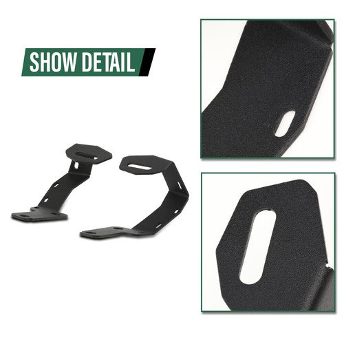 Solid Spare Fit For 07-21 Tundra/09-23 4Runner Hood Ditch Side LED Pod Lights Mount Brackets