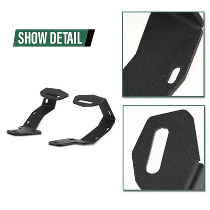 Solid Spare Fit For 07-21 Tundra/09-23 4Runner Hood Ditch Side LED Pod Lights Mount Brackets