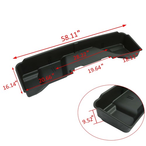 Solid Spare For 2007-2013 Chevy GMC Silverado Sierra Extended Cab Underseat Storage Box