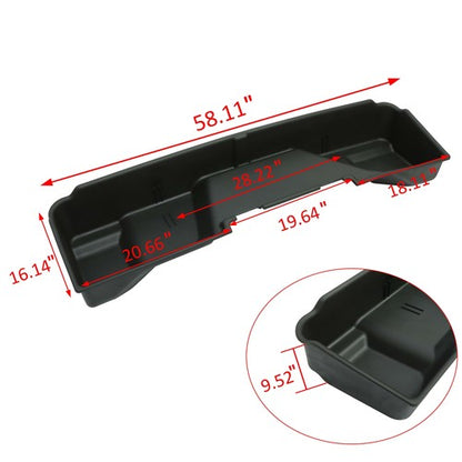 Solid Spare For 2007-2013 Chevy GMC Silverado Sierra Extended Cab Underseat Storage Box