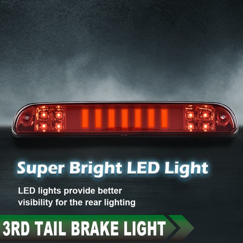 Solid Spare LED Third 3rd Brake Light Fit For 93-11 Ford Ranger 99-16 F-250 F-550 Super Duty