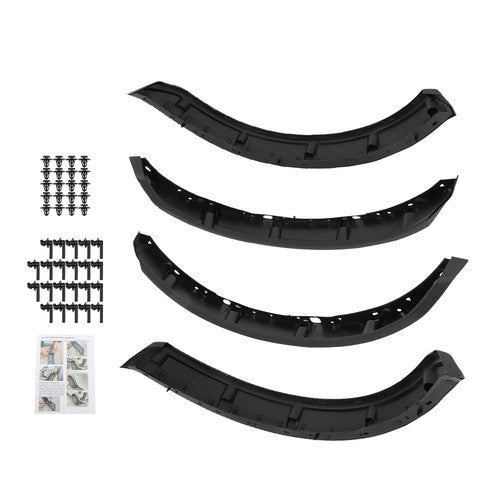 Solid Spare New Plastic Black Wide Wheel Lip Fender Flares Fit For Ford Bronco 2021-2024