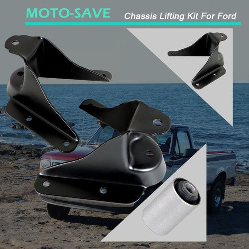 Solid Spare Front Leaf Spring Shackle Bracket Repair Kit For Ford F-150 Pickup 1980-1996