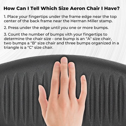 Solid Spare Black New Lumbar Pad Support for Herman Miller Classic Aeron Chair Size B Medium
