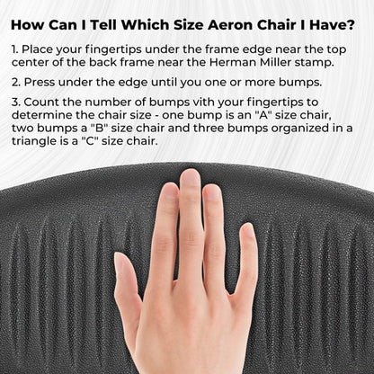 Solid Spare Black New Lumbar Pad Support for Herman Miller Classic Aeron Chair Size B Medium