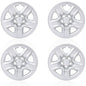 Solid Spare 4pcs 17" Wheel Skin Hub Cap Full Rim Cover Silver Fit For 2006-2012 Toyota RAV4