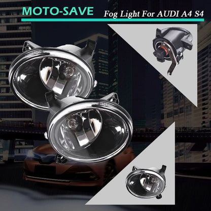 Solid Spare Pair Clear Lens Fog Light Bumper Driving Lamp For 2009-2012 AUDI A4 S4 SEDAN