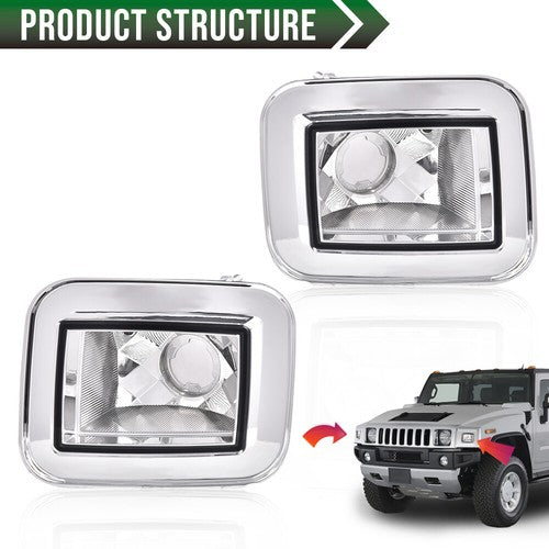 Solid Spare Fit For 2003-2008 H2 Hummer Clear Lens Front Turn Signal Light Parking Lamp