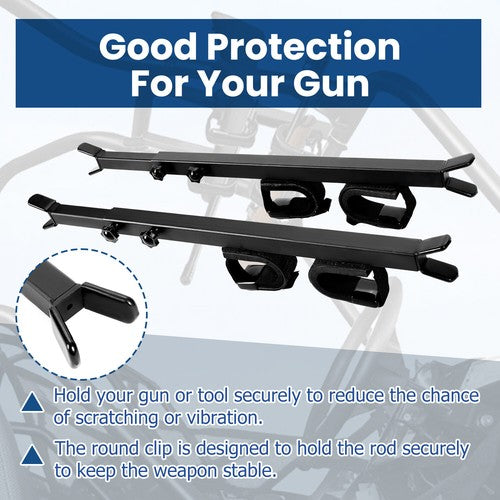 Solid Spare Overhead Roof Gun Rack Carrier Holder For Honda Pioneer Polaris Ranger Can Am
