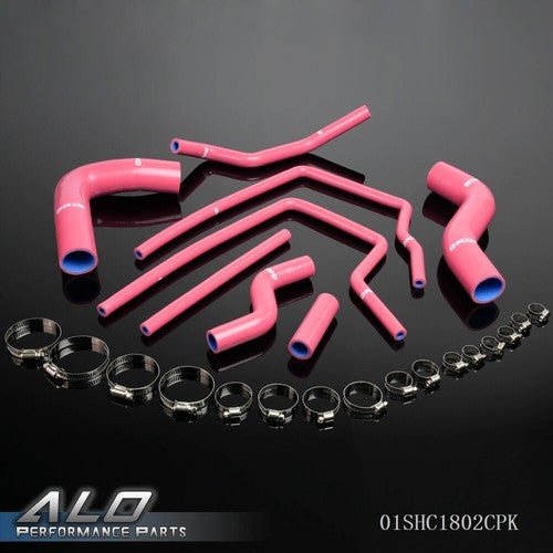 Solid Spare Silicone Radiator Hose Fit For 96-00 Subaru Impreza GC8 GF8 STI EJ20 WRX Pink