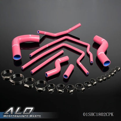 Solid Spare Silicone Radiator Hose Fit For 96-00 Subaru Impreza GC8 GF8 STI EJ20 WRX Pink