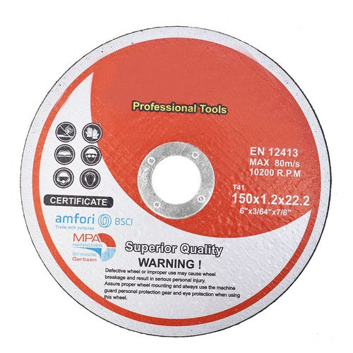 Solid Spare 25 Pack 6"x.045"x7/8" Cut-off Wheel - Metal & Stainless Steel Cutting Discs