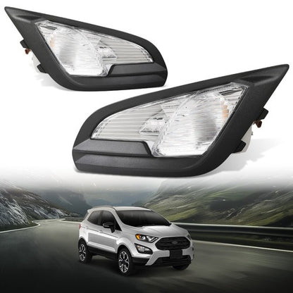 Solid Spare Fit For 18-22 Ford EcoSport Front Bumper Fog Lights Driving Lamps W/ Bulbs