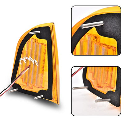Solid Spare Fit For 1986-2008 Kenworth K300 T300 T330 T600 LED Turn Signal Lights Amber