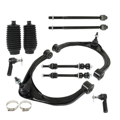 Solid Spare For Ram 1500 11-12 4.7L/5.7L V8 Upper Control Arms Inner Outer Tierods 10PC 4x4