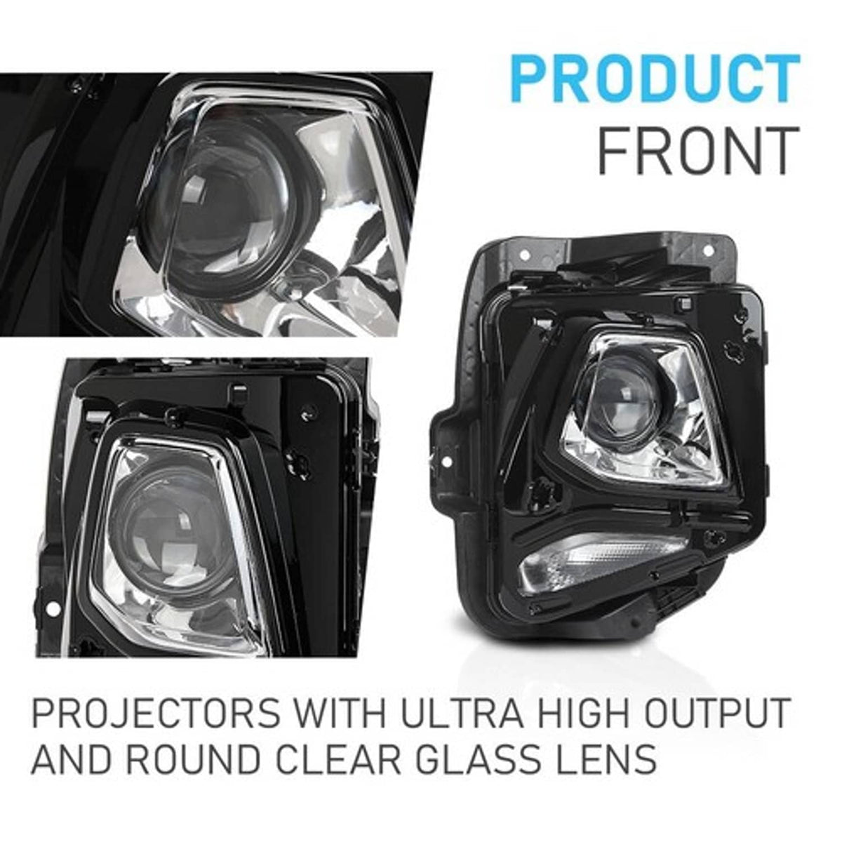 Solid Spare Fit For 2019-2021 Chevy Blazer HID/Xenon Model Projector Headlights Left+Right
