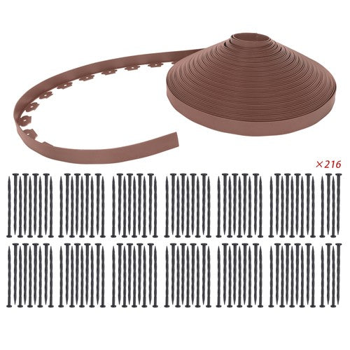 Solid Spare 246 feet Garden edge lawn grass stone isolation strip 2 inches high