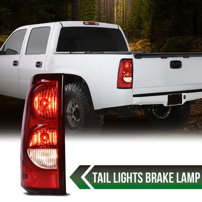 Solid Spare Fit For 2003-2006 Chevy Silverado Pickup Left Driver Side Tail Light Brake Lamp