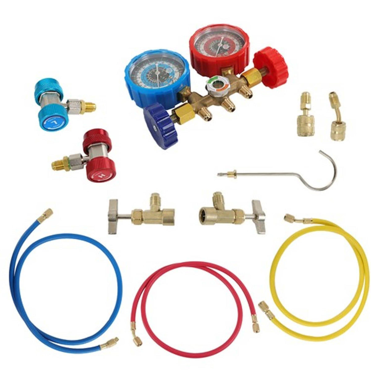 Solid Spare Set & Accessories 1/3hp 4cfm HVAC Auto AC Vacuum Pump with Manifold Gauge