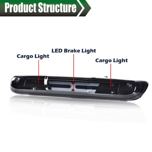 Solid Spare Fit For 07-14 Chevy Silverado/GMC Sierra LED Third Brake Light Cargo Lamp
