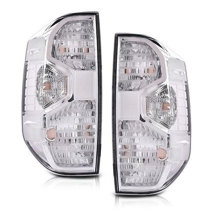 Solid Spare Fit For 14-21 Toyota Tundra Clear Rear Tail Lights Brake Lamps Assembly Pair