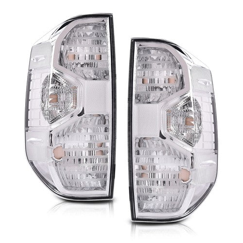 Solid Spare Fit For 14-21 Toyota Tundra Clear Rear Tail Lights Brake Lamps Assembly Pair
