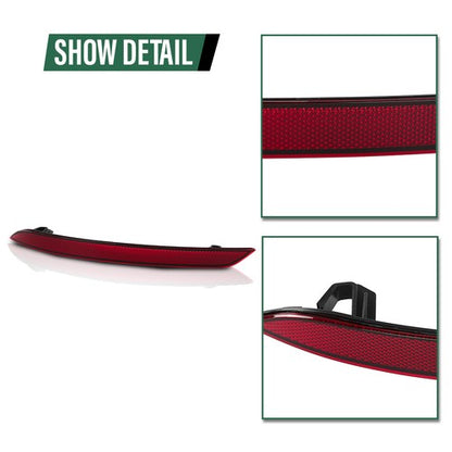 Solid Spare Rear Bumper Reflector Side Marker Red Fit For 2018-2024 Volvo XC60 Left Side