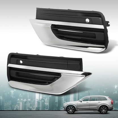 Solid Spare Fit For 2020-2024 Volvo XC90 Front Bumper Insert Fog Light Cover Left+Right