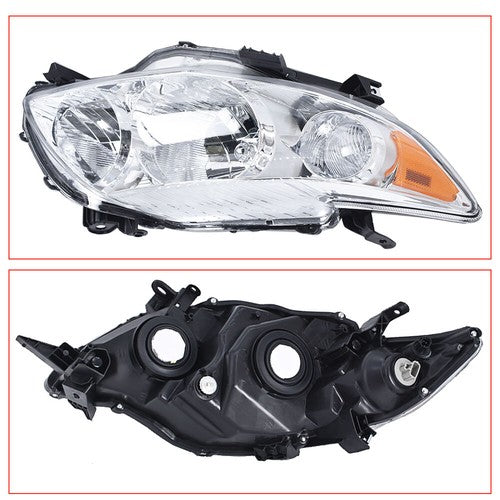 Solid Spare Front Headlight Assembly For Toyota Corolla 2009-2010 LH + RH Pair Clear Lens