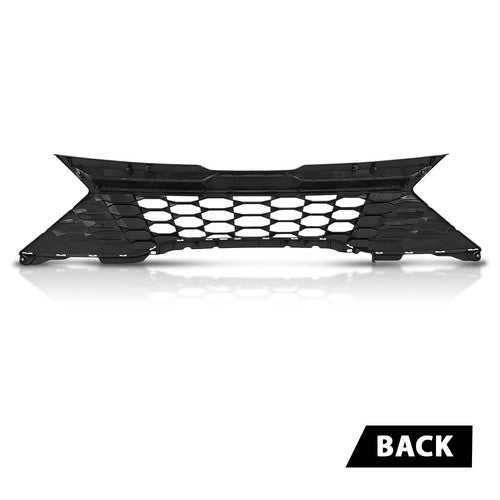 Solid Spare Front Bumper Upper Grille Grill Black & Chrome Fit For 2023 2024 Kia Sportage