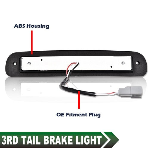 Solid Spare Fit For 99-16 Ford F250 F350 Super Duty Cargo LED Third 3rd Brake Light Smoke