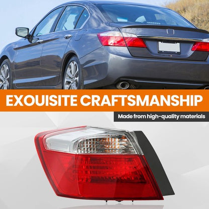 Halogen Outer Tail Light Left Side For 2013-2015 Honda Accord Sedan EX LX Sport