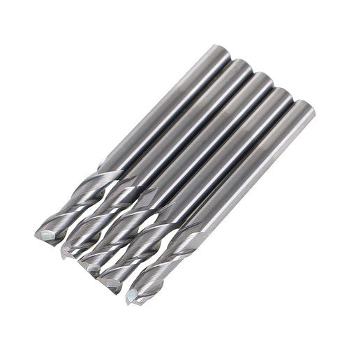 Solid Spare 5 Pcs 3/16" 2 Flute Carbide End Mill 5/8" Length Of Cut 2" Overall Length NEW