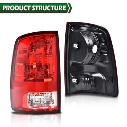 Solid Spare Fit For 2009-2018 Dodge Ram 1500 2500 3500 Tail Lights Lamps Left+Right