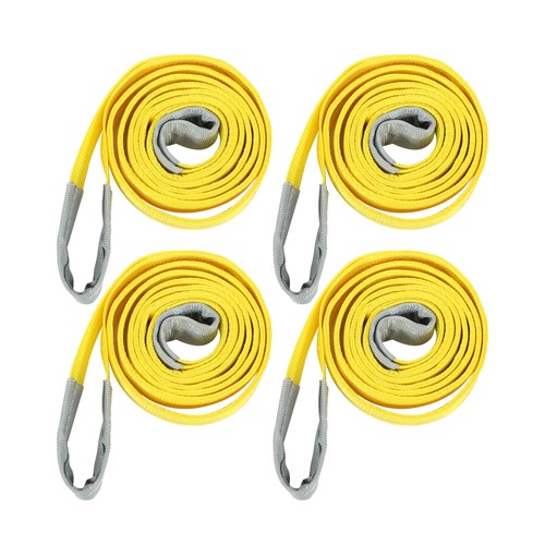 Solid Spare Lift Sling Straps 10' x 2" 14000 Pound Capacity 4-Pack Heavy Duty Lifting Slings