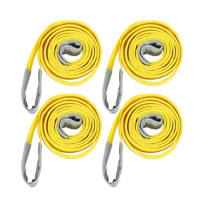 Solid Spare Lift Sling Straps 10' x 2" 14000 Pound Capacity 4-Pack Heavy Duty Lifting Slings