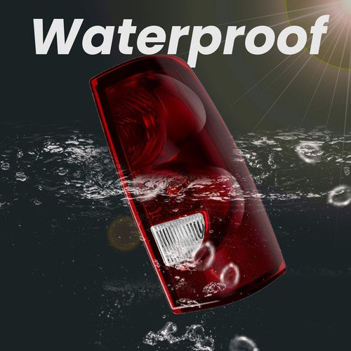 Solid Spare Tail Lights Brake Lamps W/Bulbs For 2003-2006 Chevy Silverado 1500 2500 3500 HD