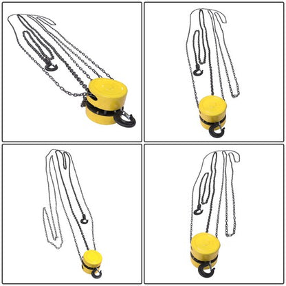 Solid Spare 1 Ton / 2200lbs Hand Chain Hoist Steel 20ft / 6m Lift 360° Swivel Hook G60