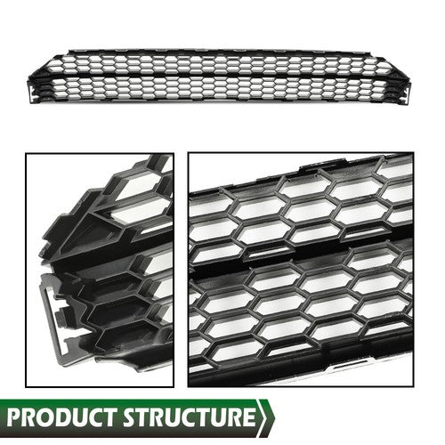 Solid Spare Fit For 2012-2015 VW Passat Front Bumper Lower Grille Grill Fog Light Cover