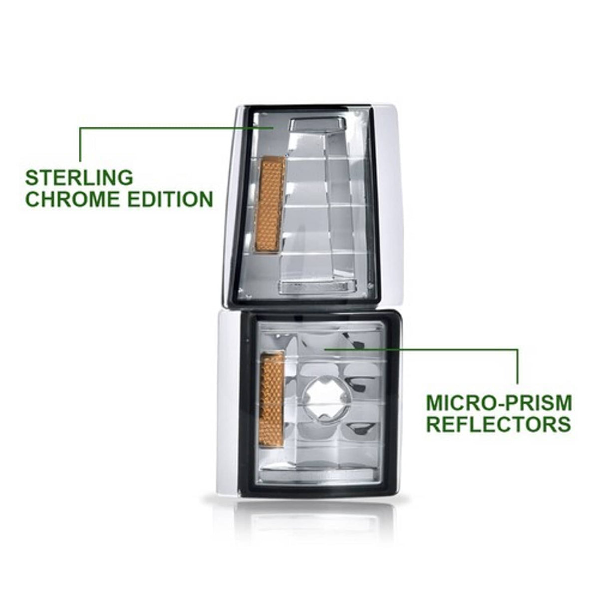 Solid Spare Fit For 1994-1998 Chevy C10 C/K Silverado Pickup Smoked Corner Turn Signal Light