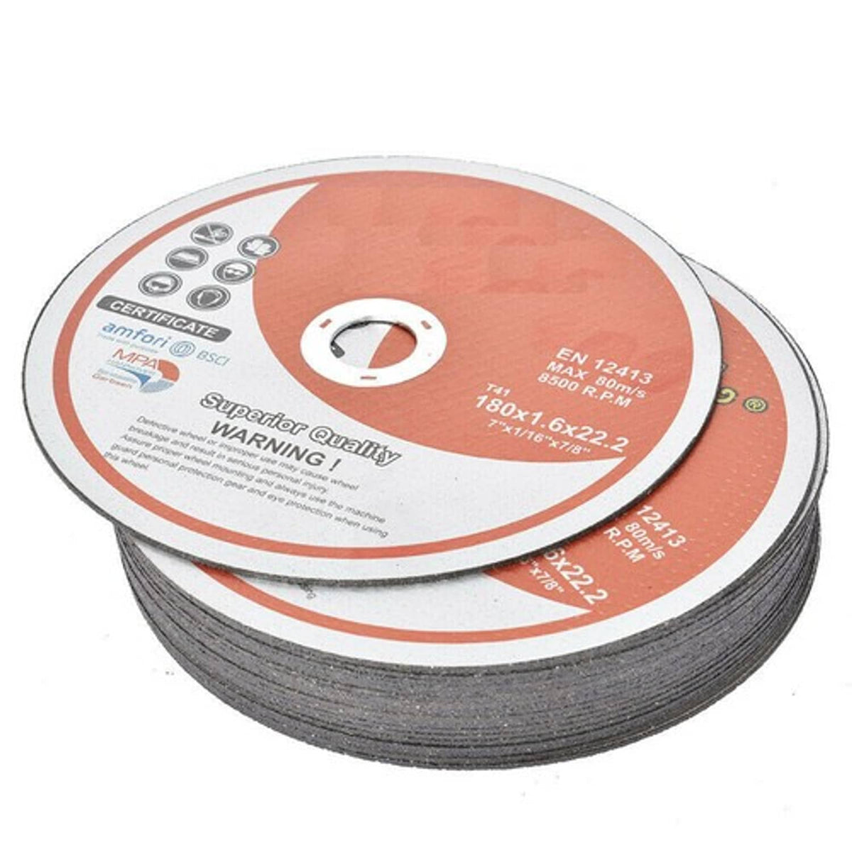 Solid Spare Cutting Discs 7"x1/16"x7/8" Cut-off Wheel - Metal & Stainless Steel 25 Pack