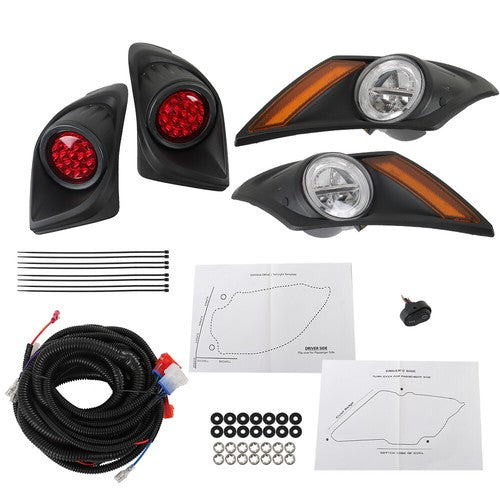 Solid Spare LED Headlight LEDTaillight Light Kit For Yamaha Drive2 Golf Cart 2017-Up US