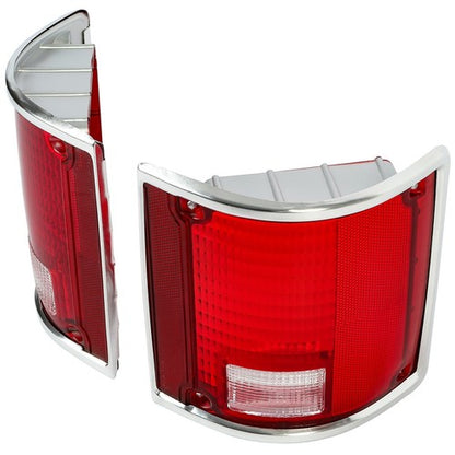 Solid Spare Tail Light Lens Pair For Chevrolet C10 C20 K10 R1500 Suburban 1973 75-86 1991