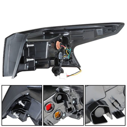 Solid Spare Fit For Nissan Altima 2019-2020 Red Driver & Passenger Rear Brake Tail Lights