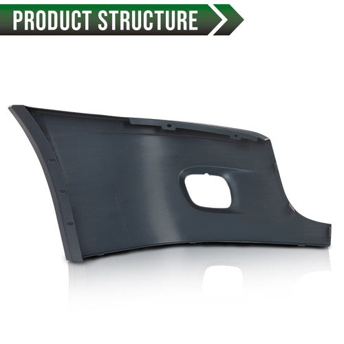 Solid Spare Fit For 2008-2017 Freightliner Cascadia Front Bumper End Cover Left Driver Side